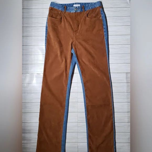 Good American Icon High Rise Denim Suede Straight Leg Jeans - Picture 5 of 10